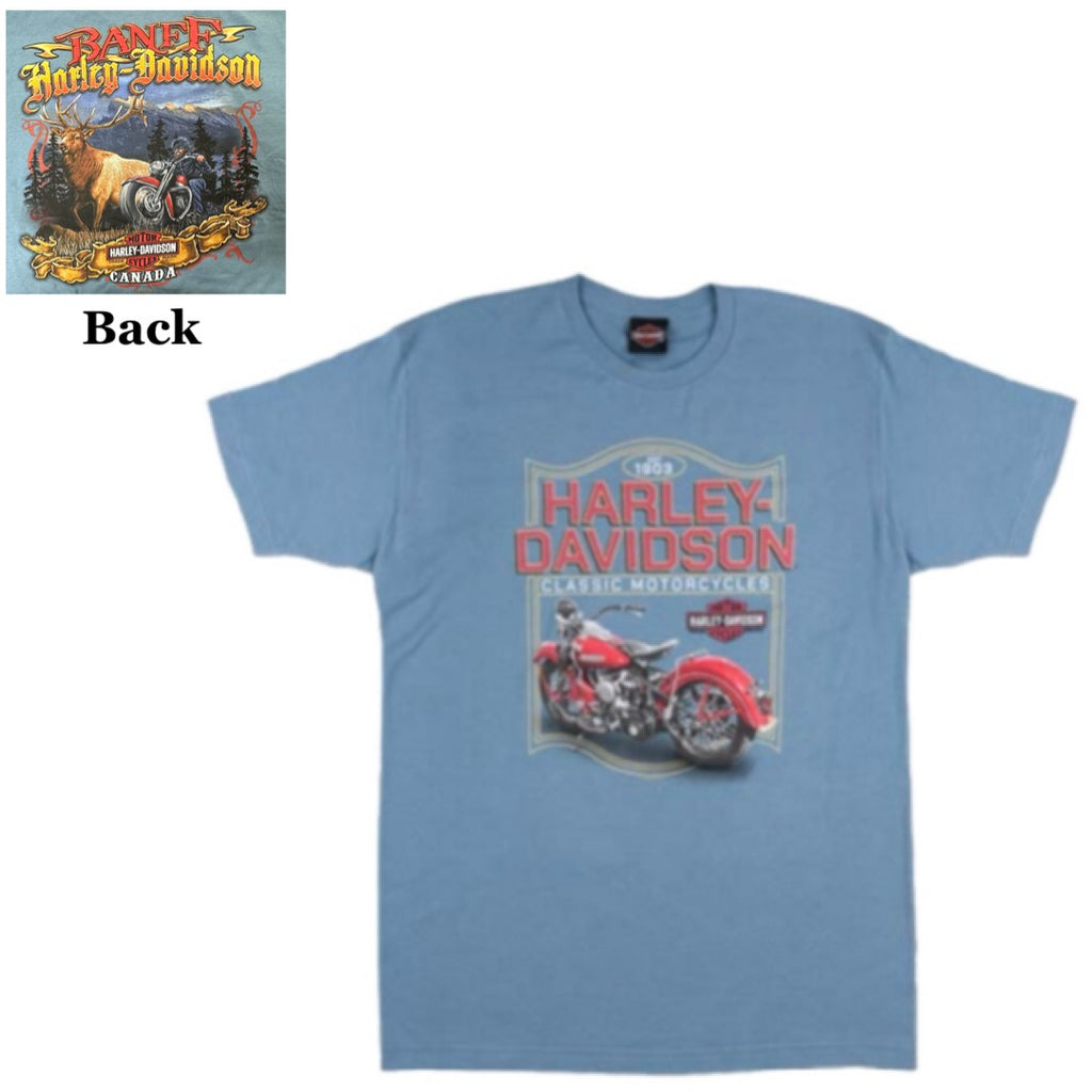 Men's S/S Tee - Bike Border-SLate - Banff Harley-Davidson®